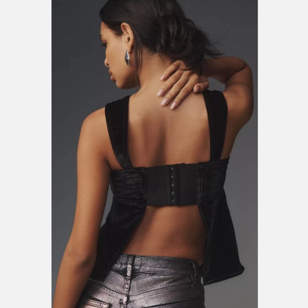 Brand New Pilcro Velvet Flyaway Top